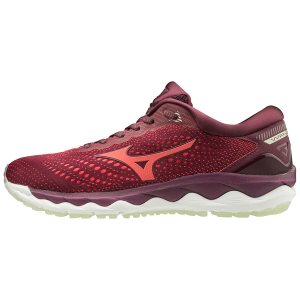Mizuno Wave Sky 3 Παπουτσια Για Τρεξιμο Γυναικεια - Κοκκινα